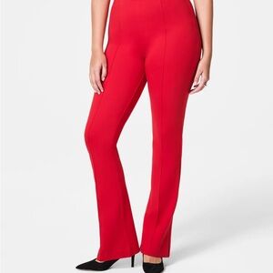 Spanx Ponte Micro Flair True Red Perfect Fit Women's Pants Medium Tall